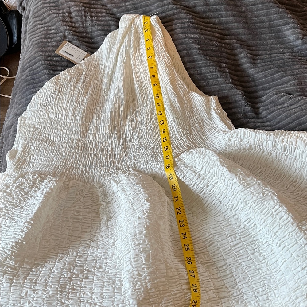 Rachel Comey Off White Smocked Cotton Top - Picture 7 of 8